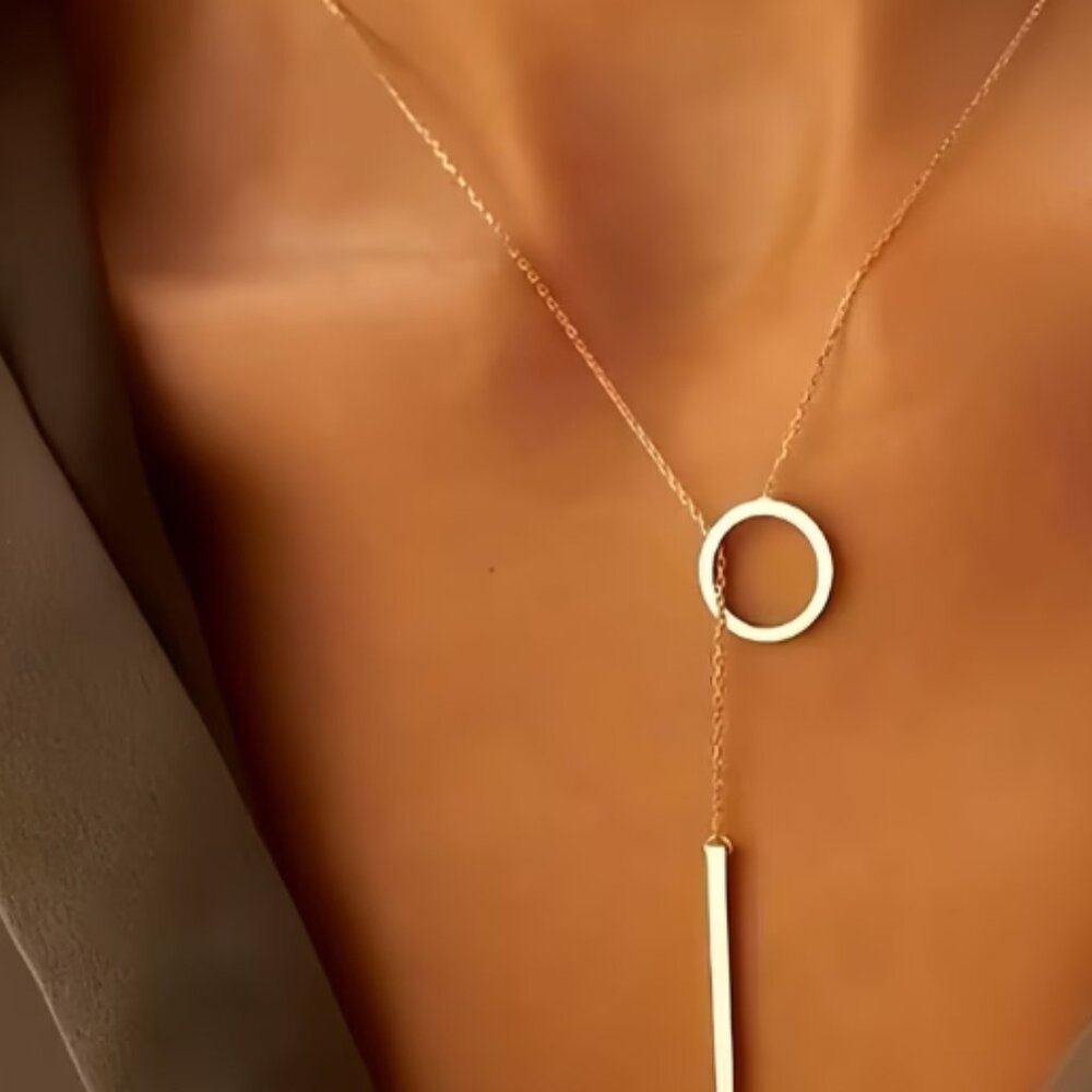 New Canyo Y-Shaped Gold Necklace. Simple, Elegant, Comfortable & Versatile.